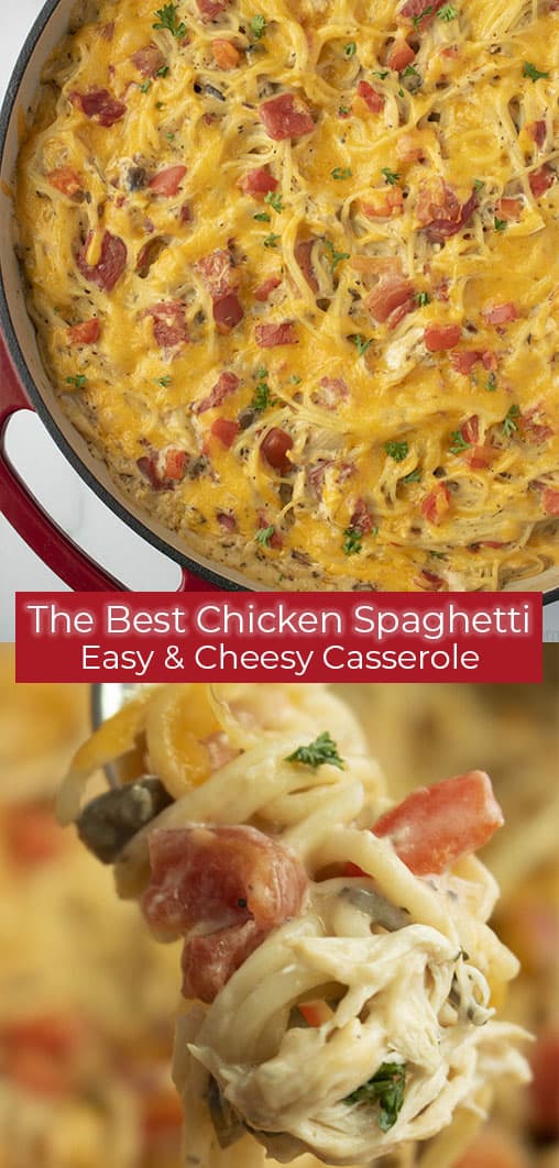 titled photo collage of the best easy cheesy casserole