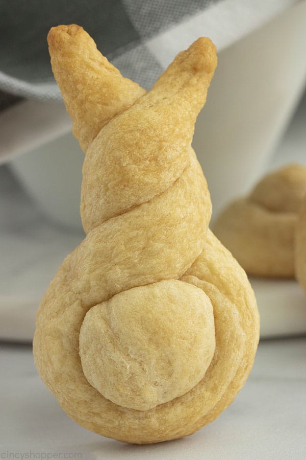 Bunny shaped crescent rolls
