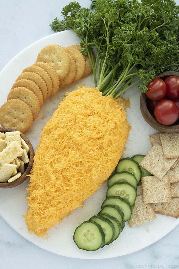 Carrot Shaped Cheese ball for Easter