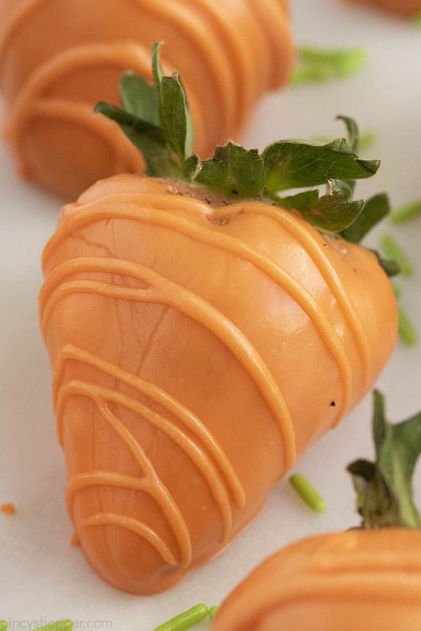 Easter Carrot Chocolate Covered Strawberries