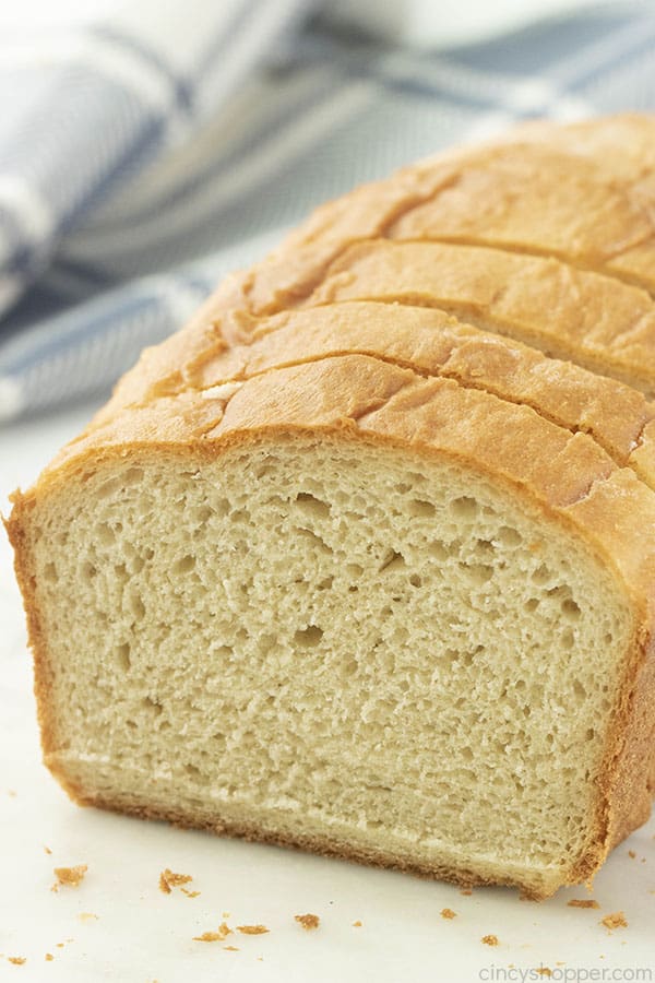 loaf of white bread, homemade