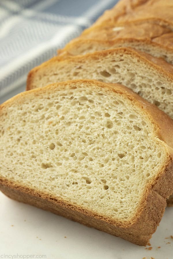 thick slices of homemade bread