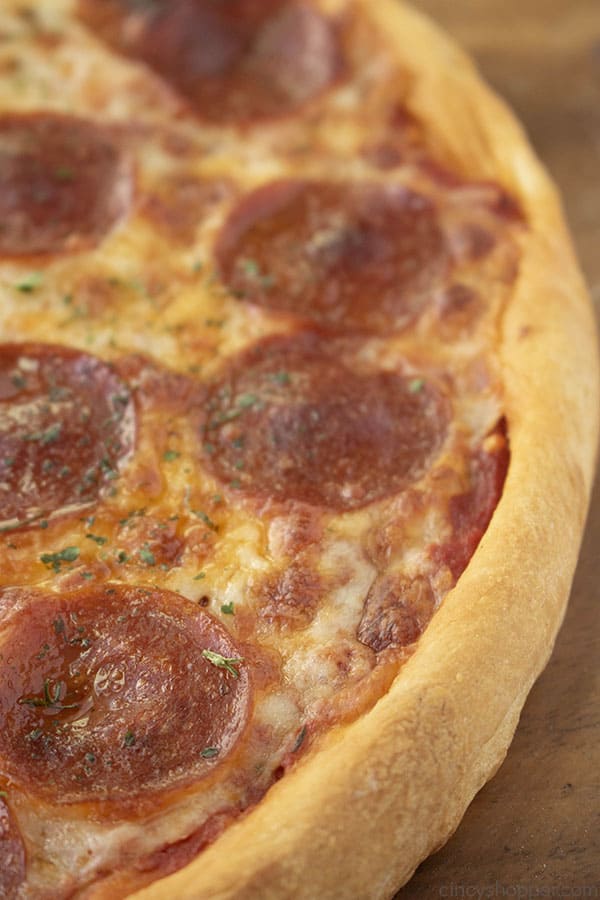 Homemade Pizza Crust closeup