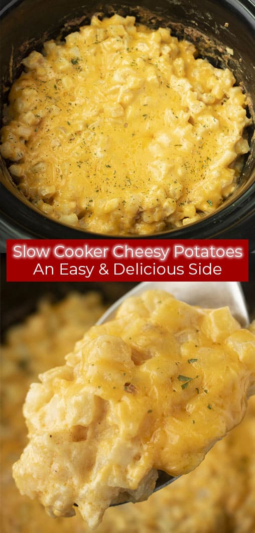 Long pin image with cheesy casserole