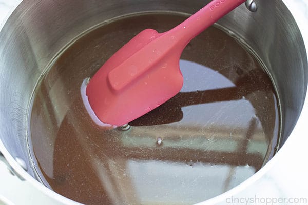 Pancake Syrup in a pan.