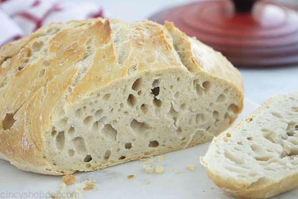 Homemade Bread loaf sliced