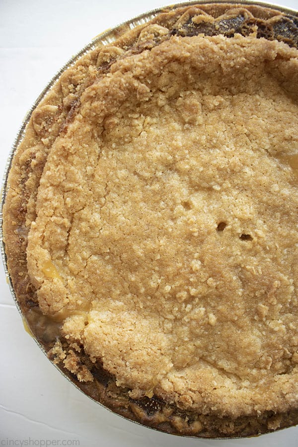 Closeup of baked pie