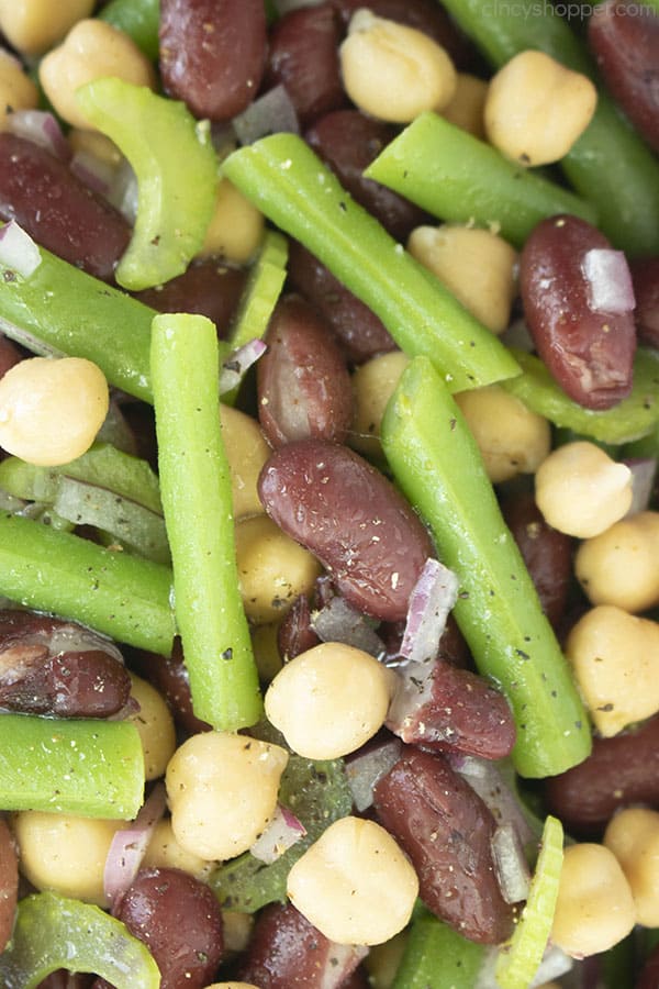 Close up: 3 bean salad
