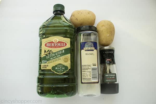 Ingredients to make french fries in an air fryer