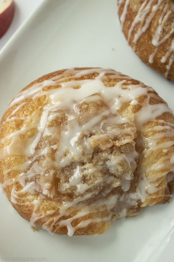 Easy Apple Danish on a white platter.