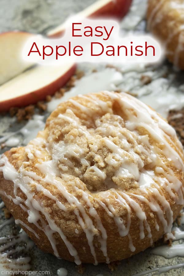 Text on image Easy Apple Danish