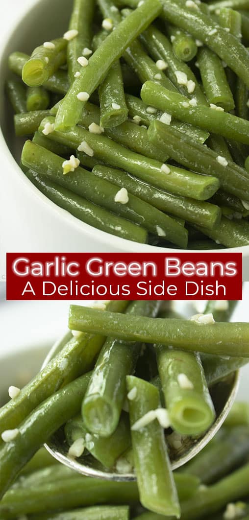 Long pin text image Garlic Green Beans 