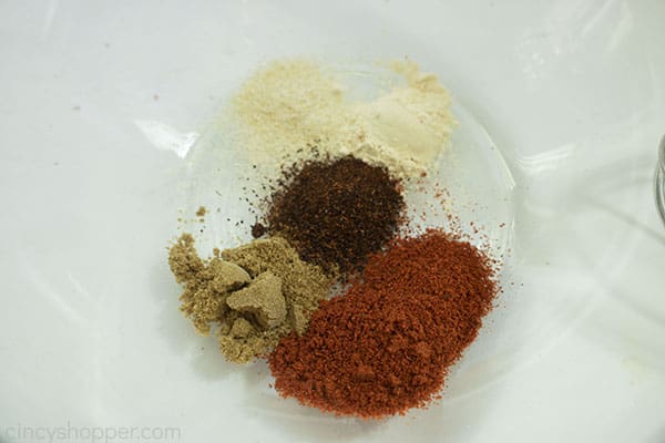 Spices in a clear bowl