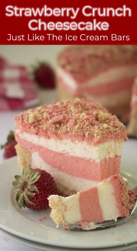 strawberry crunch cheesecake cup