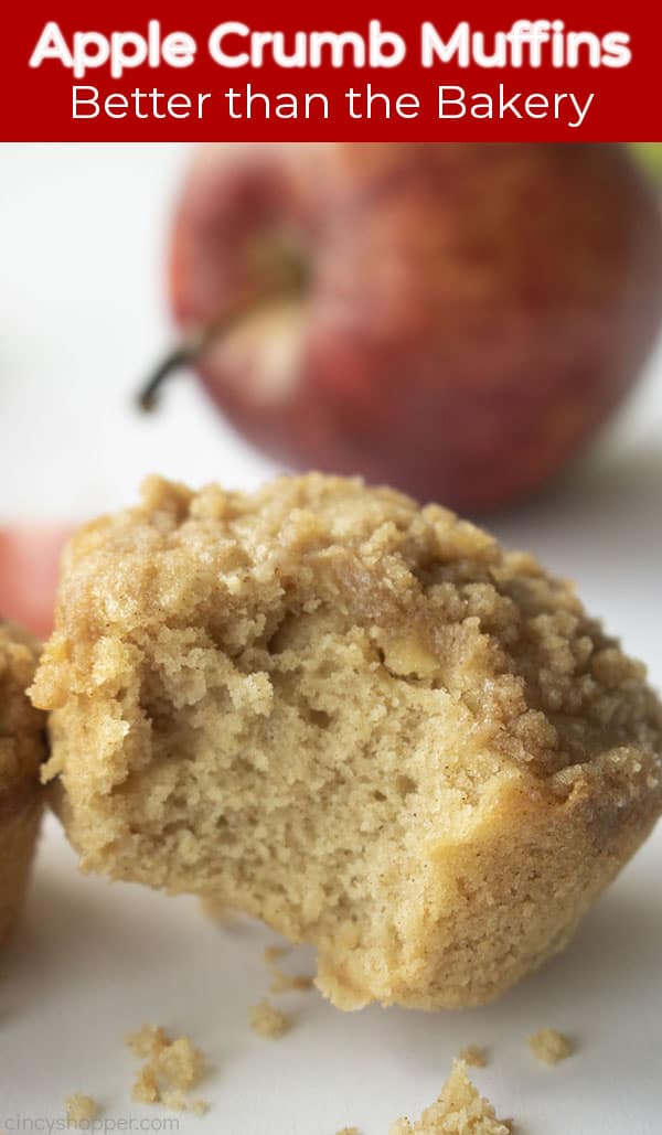 Long Pin text on image Apple Crumb Muffins Better than the Bakery 