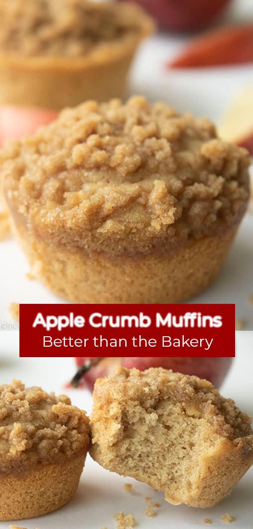 Long Pine double text on image Apple Crumb Muffins Better than the Bakery
