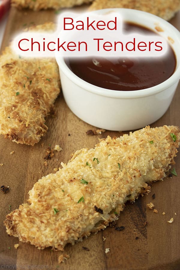 Text on image baked chicken tenders