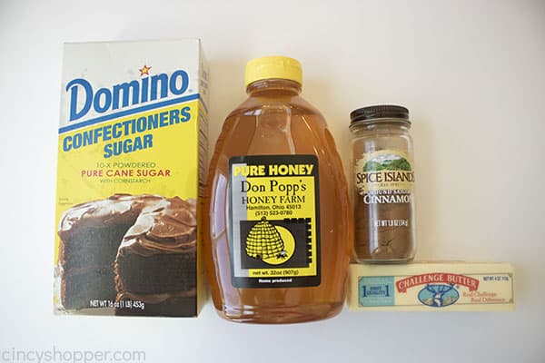 Ingredients to make Cinnamon Butter like Texas Roadhouse