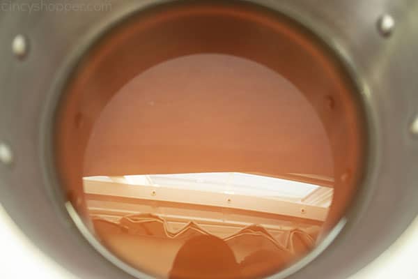 Beef Broth in a stainless pan