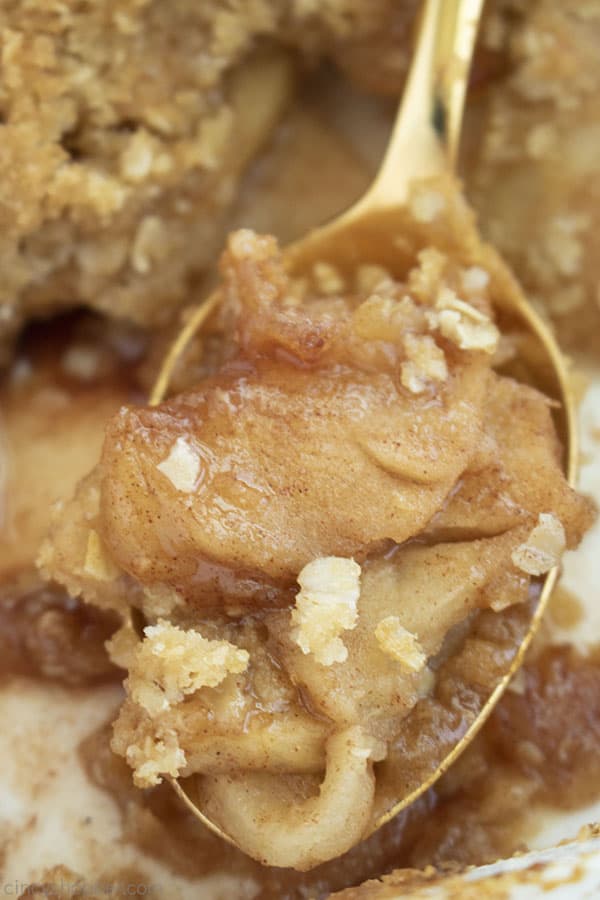 Air Fryer crisp on a spoon