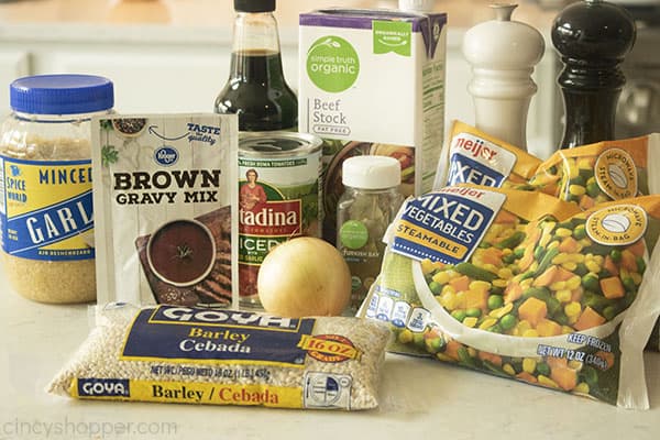 Ingredients for Beef Barley Soup