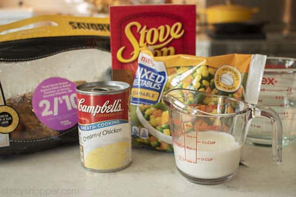 Ingredients for Chicken and StoveTop