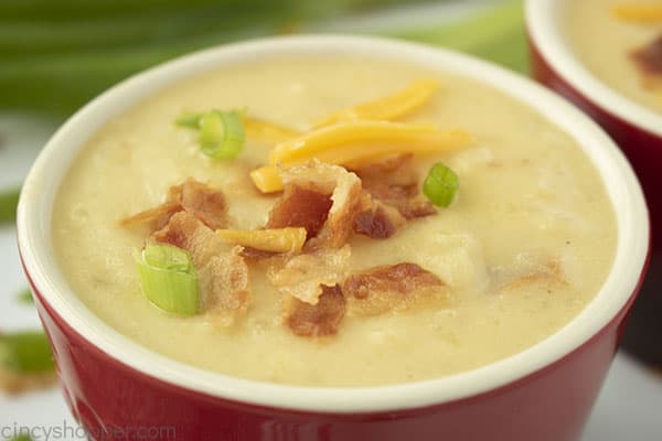 Bowl of soup with toppings