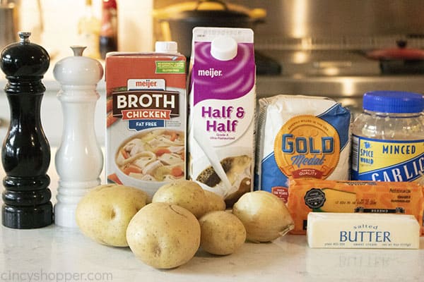 Ingredients to make Creamy Potato Soup