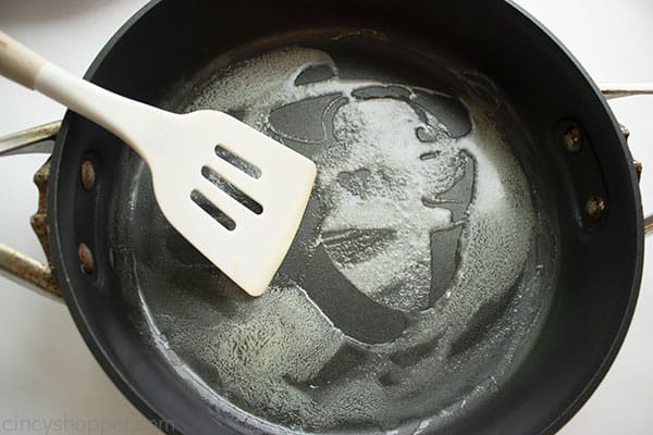 Buttered frying pan