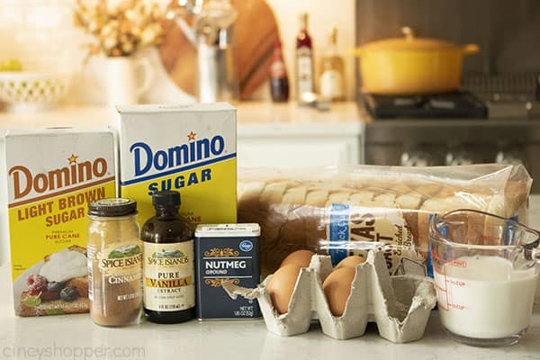Ingredients to make the Best French Toast