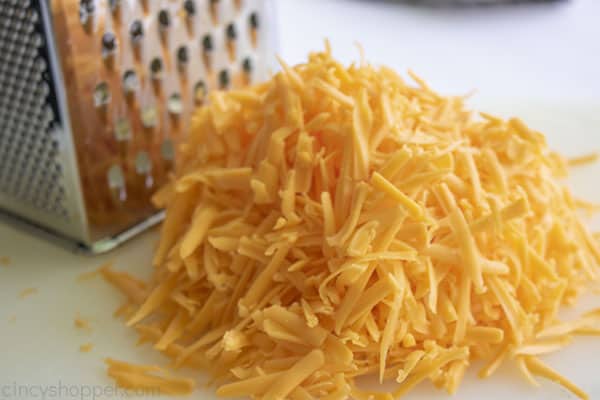 Shredded cheese for potato casserole