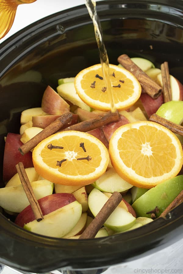 Juice added to slow cooker