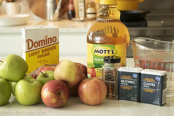 Ingredients for homemade cider