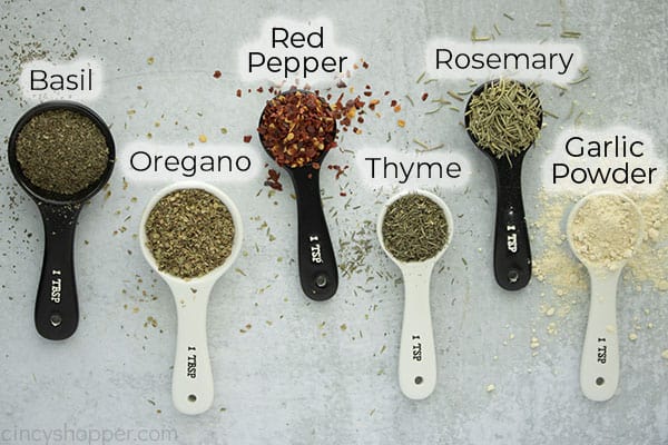 Sideways text on image of spices for spice mix