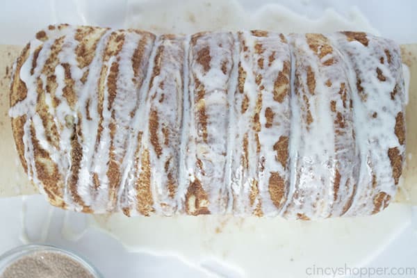 Finished fresh baked cinnamon bread