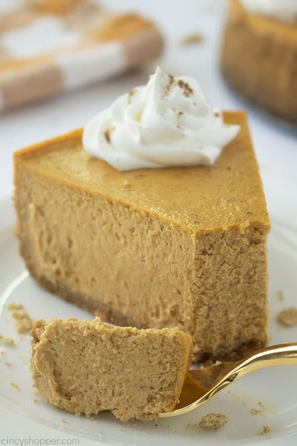 Fork with Pumpkin Cheesecake