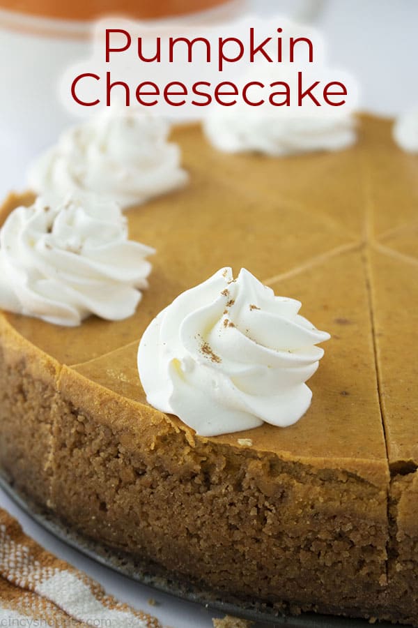 Text on image Pumpkin Cheesecake