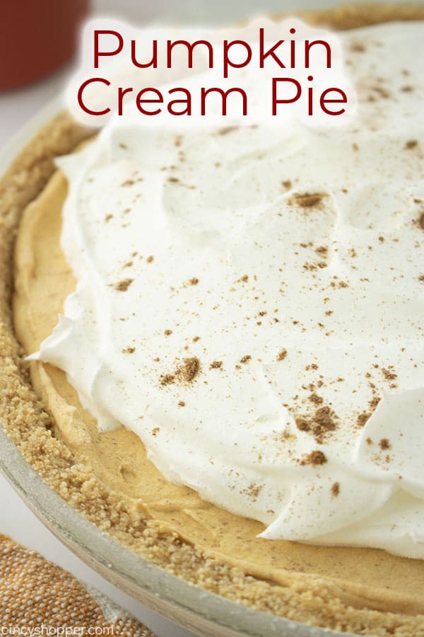 Text on image Pumpkin Cream Pie