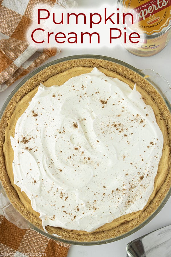 Text on image Pumpkin Cream Pie