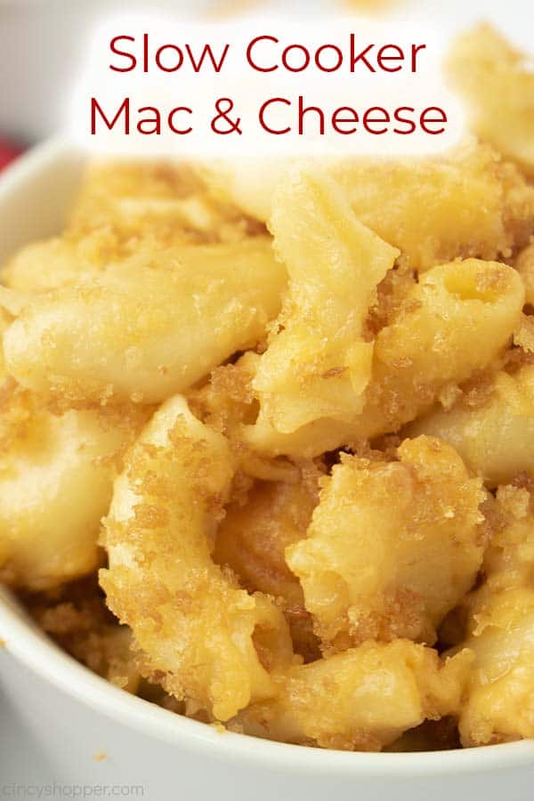 Text on image Slow Cooker Mac & Cheese