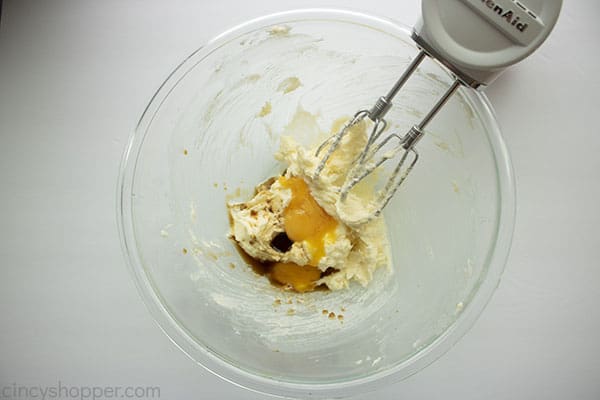 Egg yolk and vanilla added to cookie