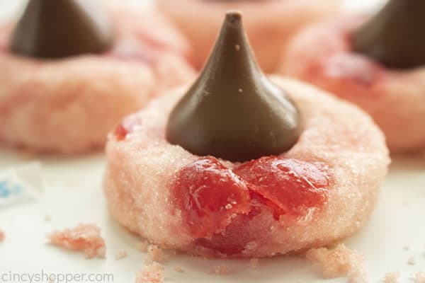 Cherry kiss cookies for Chrismtas