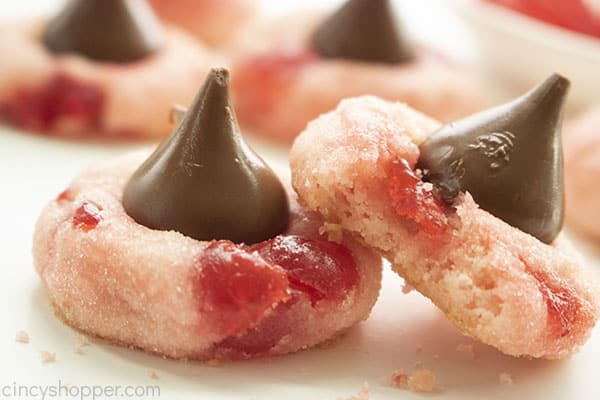 Two cherry kissed cookies