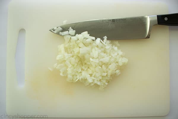 Onions on a cutting board