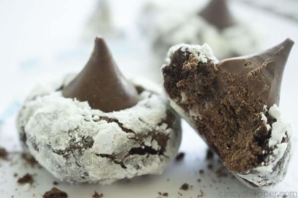 Baked and bitten Hershey Kiss Thumbprint Cookies