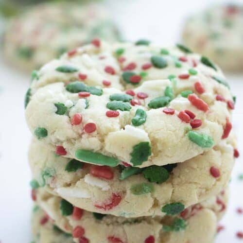 Cake Mix M&M Cookies - Sweet and Simple Living