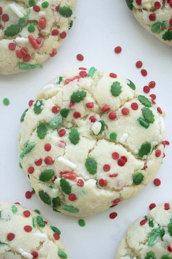 Soft Cake Mix Cookies for Christmas