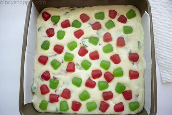 Finished Nougat Candy with Gumdrops