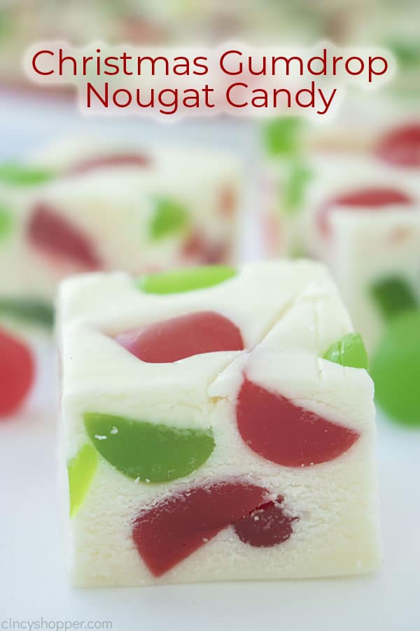 Text on image Christmas Gumdrop Nougat Candy