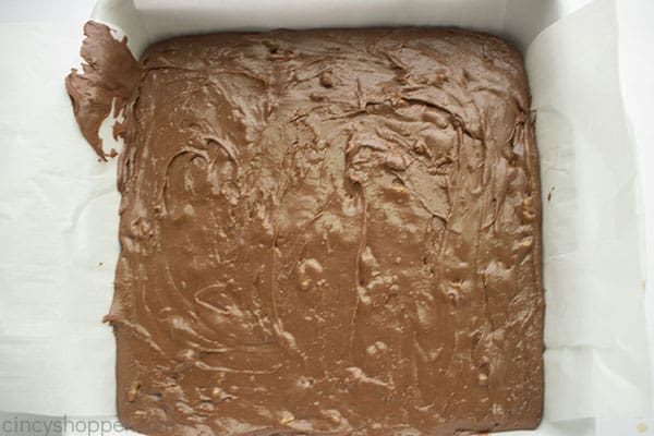 Fudge in baking dish